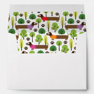 Dachshunds On A Walk In The Park Envelope