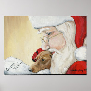 Dachshund's Request for Santa Print