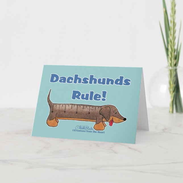 Dachshunds Rule Card (Front)