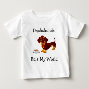 Dachshunds Rule My World Infant Tee Shirt