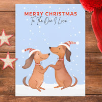 Dachshunds Sausage Dogs One I Love Merry Christmas