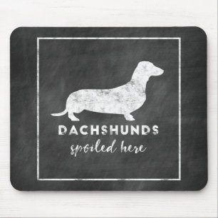 Dachshunds Spoiled Here Vintage Chalkboard Mouse Mat