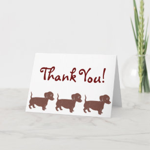 Dachshunds Thank You Card
