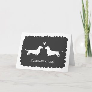 Dachshunds Wedding Congratulations   Dogs Congrats Card