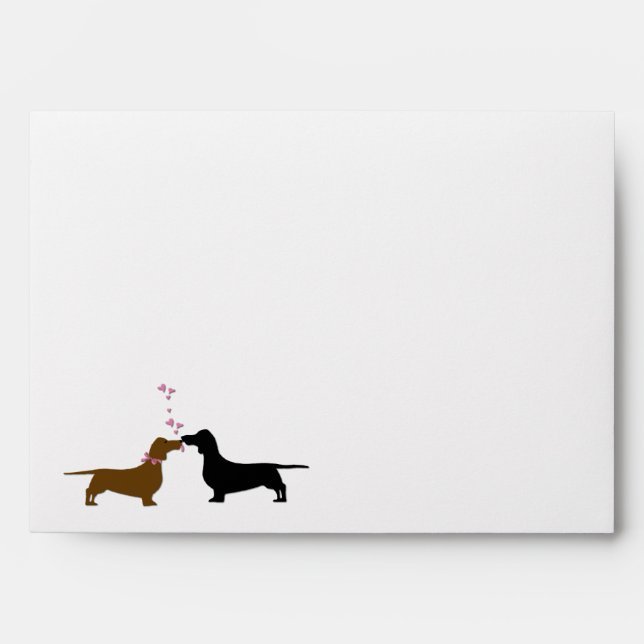 Dachshunds Wedding Invitation Custom Envelope (Front)