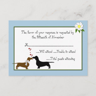 Dachshunds Wedding Response Card