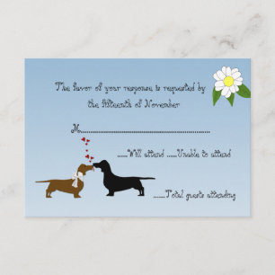 Dachshunds Wedding Response Card
