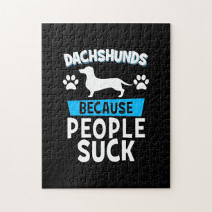 Dachshunds With My Friends Jigsaw Puzzle