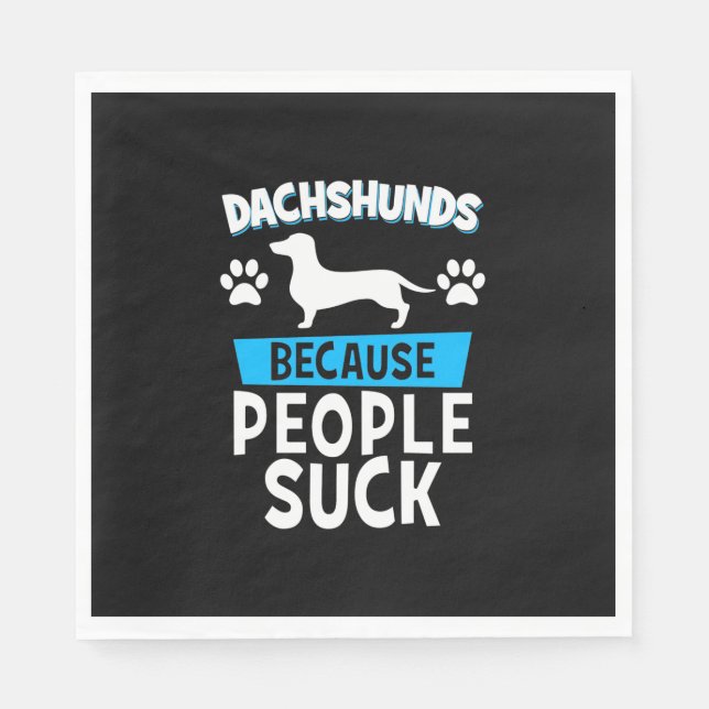 Dachshunds With My Friends Napkin (Front)