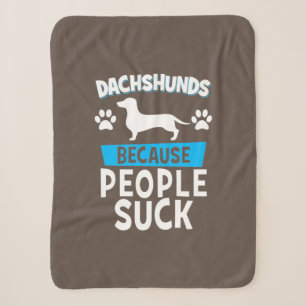 Dachshunds With My Friends Sherpa Blanket