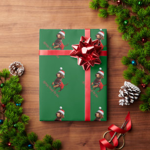 Dachsing Through The Snow Dachshund Sausage Dog  Wrapping Paper