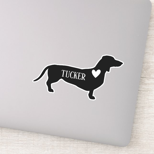 Dachsund Breed  Silhouette Custom Name (Detail)