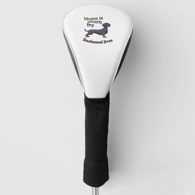 Dachsund Home Golf Head Cover (Front)