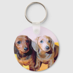 Dachsund Puppies Key Ring