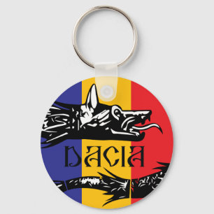 Dacian Wolf - tricolor flag Key Ring