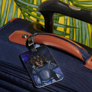 Dacshund luggage tag
