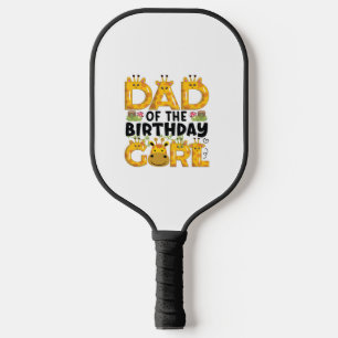 Dad 1st Birthday Girl Giraffe Theme Party Zoo Safa Pickleball Paddle