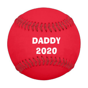 Dad 2020 Daddy Father's Day Gifts Red White Custom Baseball