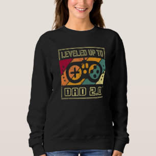 Dad 2 0 Gamer Second Time Dad Pregnancy Announcem Sweatshirt