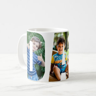 DAD 3 Photos Cutout Letters Coffee Mug