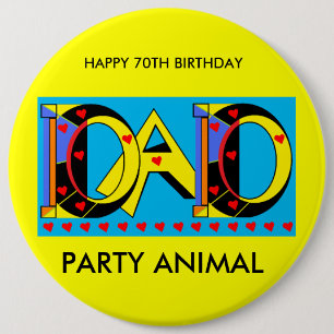 DAD 70TH BIRTHDAY BADGE