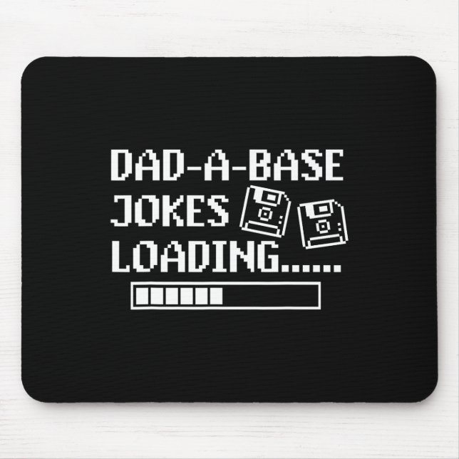 Dad-a-base Jokes Loading Retro Funny Cringe Father Mouse Mat (Front)
