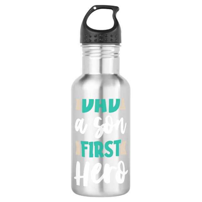 Dad a son First Hero 710 Ml Water Bottle (Front)