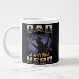 Dad A Son's First Hero Large Coffee Mug
