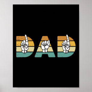 Dad American Sign Language Deaf Awareness Support