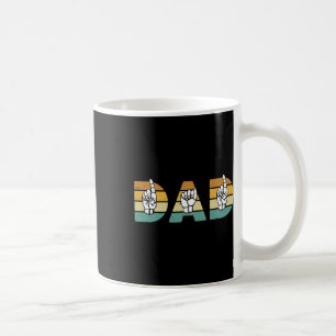 Dad American Sign Language Deaf Awareness Support Coffee Mug