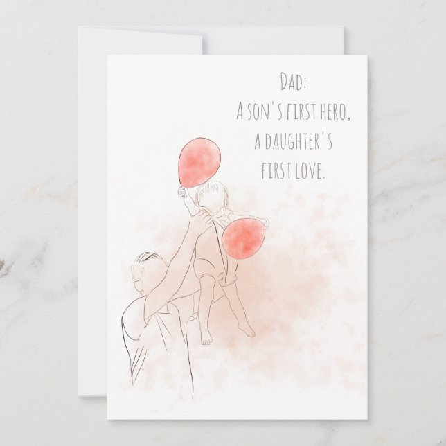 Dad and Child father's day card (Front)