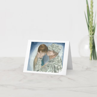 Dad and child holiday card