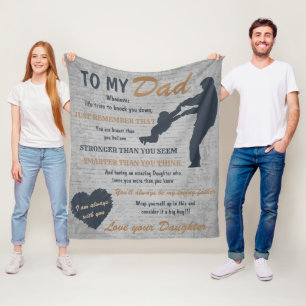 Dad and Daughter Father Day Fleece Blanket