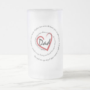 Dad and Fathers Frosted Glass Beer Mug