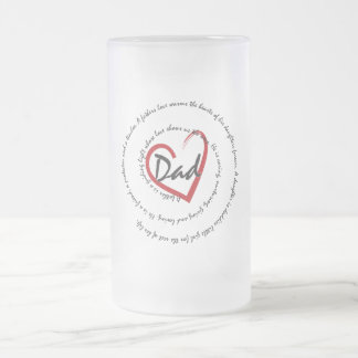 Dad and Fathers Frosted Glass Beer Mug