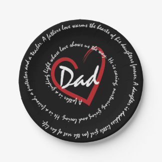 Dad and Fathers Paper Plate