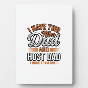 Dad and Host Dad Vintage Engraving Quote Design_1 Plaque