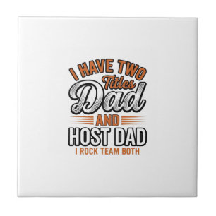 Dad and Host Dad Vintage Engraving Quote Design_1 Tile