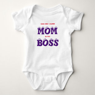 Dad and I agree Mum is the BOSS cute babysuit Baby Bodysuit