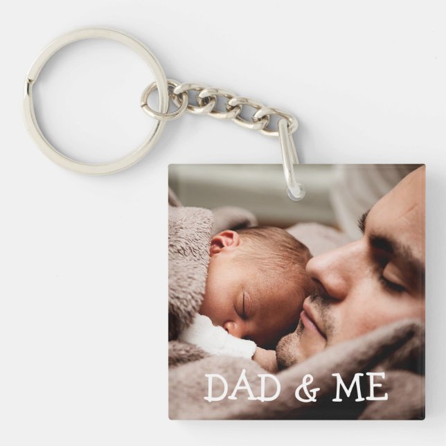 Dad and me Personalised Photo Key Chain (Front)
