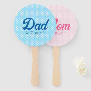 Dad and Mum Baby Shower  Hand Fan