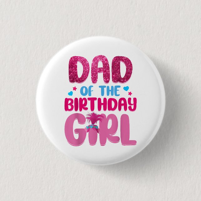 Dad And Mum Birthday Girl Family Matching 3 Cm Round Badge (Front)
