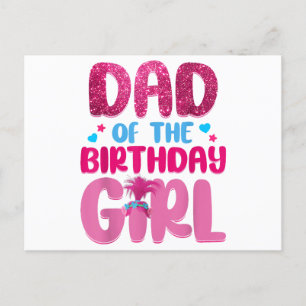 Dad And Mum Birthday Girl Family Matching Postcard