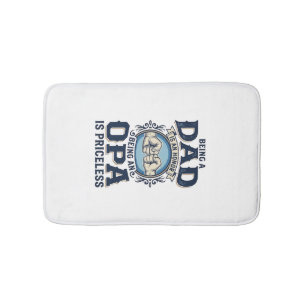 Dad and Opa Vintage Fist Bump Shirt Design_1 Bath Mat