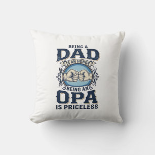 Dad and Opa Vintage Fist Bump Shirt Design_1 Cushion