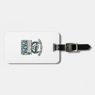 Dad And Papa Rock Titles Vintage Microphone Shirt_ Luggage Tag