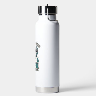 Dad And Papa Rock Titles Vintage Microphone Shirt_ Water Bottle