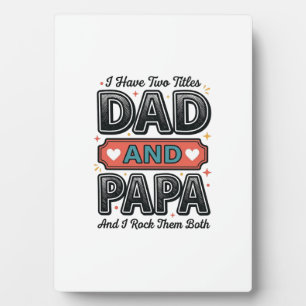 Dad And Papa Vintage Engraving Father Gift Design_ Plaque