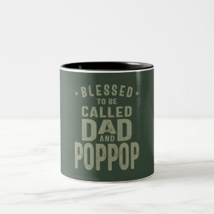 Dad and Pop-Pop - Double Blessing - Father's Day Two-Tone Coffee Mug