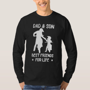 Dad And Son Best Friends For Life Motorcycle Bike T-Shirt